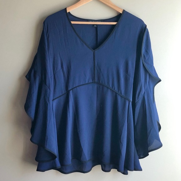 Eloquii Tops - Eloquii Navy Blouse